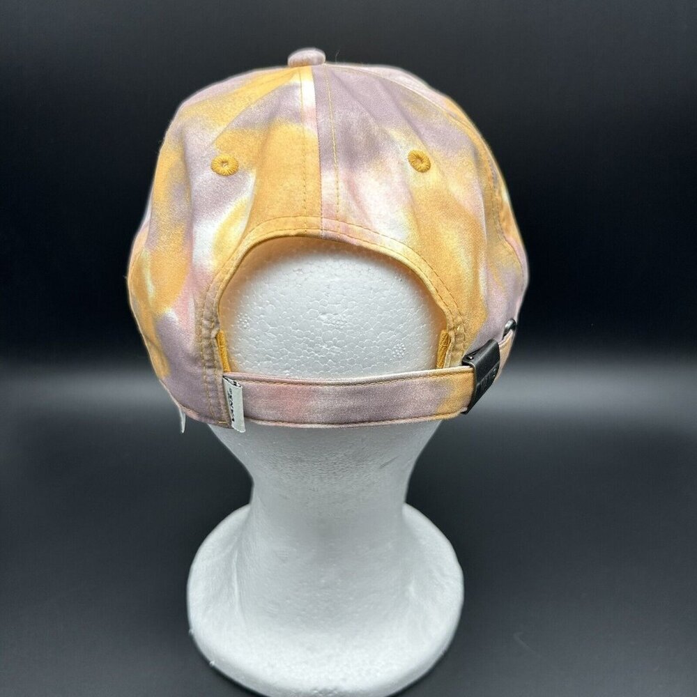 VANS Hat Tie Dye Spray Paint Baseball Cap StrapBack Embroidered Logo Pink - Picture 5 of 11